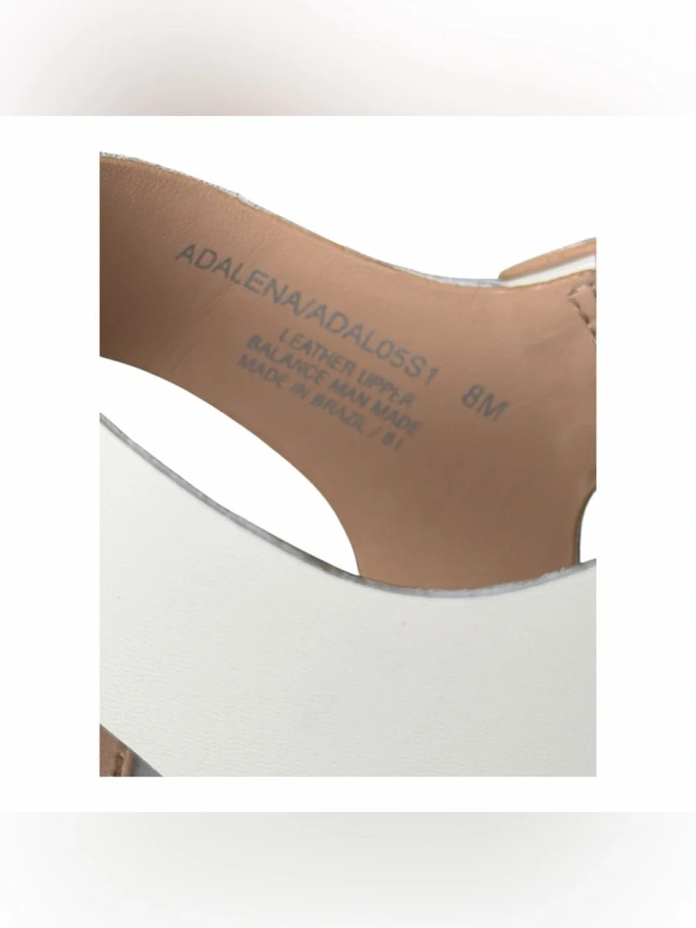 Steve Madden White‎ Block Heel Sandals with Gold Buckles - Ankle Strap